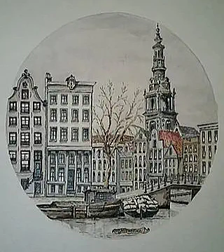 Pentekening Amsterdam Zuiderkerk